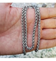 Gümüş Renk Chavin Angelus Lufigo Unisex Erkek Çelik Zincir Kolye 55 Cm Çelik Kolye  - 2673