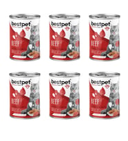 Bestpet Biftekli Parça Etli Yetişkin Kedi Konservesi 400 gr 6'lı Paket