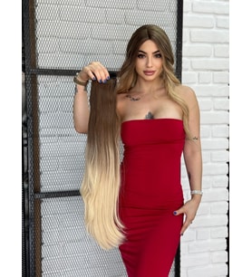 Luxury Düz Bağlamalı AtKuyruğu Ombreli