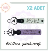 Mor Menekşe-Beyaz, Kişiselleşmiş 2'li Anahtarlık, Kod 520 741 8 Bolluk Kaynağı, Sevdiğine Hediye Set