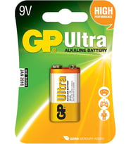 Batteries Gp1604Au Ultra Alkalin 6Lf22/522/9V Pil, 9 Volt, Tekli Kart