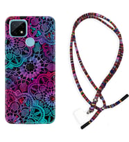 Realme C11 C21 C21Y C25Y C11 2021 Kılıf Boyun Asklı Rasta Silikon Colurful Mandala 1667