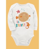 Organik Baskılı Pamuklu Unisex Bebek Body UZUNKOLE29