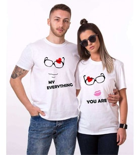 Tshirthane My Everything Sevgili Kombinleri Tshirt Kombini (Tek Ürün Fiyatıdır.)