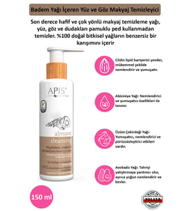 Yüz ve Göz Makyaj Temizleyici - Badem Yağlı - 150ml