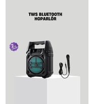 6.5 İnç Bluetooth Hoparlör Mikrofonlu Taşınabilir Karaoke ve Parti Sistemi