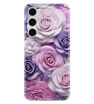 Samsung Galaxy A56 Kılıf Boutique Baskılı Resimli Mor Güller Pcode -029