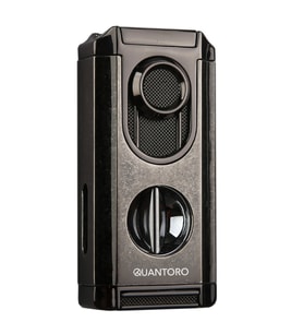 Quantoro 3 Torch Pürmüz V-Cut Fırçalı Nikel Metal Puro Çakmağı