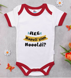 BK Kids Hopaliyim Tasarımlı Kırmızı Bebek Body Zıbın-1