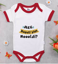 BK Kids Hopaliyim Tasarımlı Kırmızı Bebek Body Zıbın-1