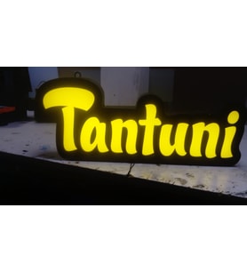 Tantuni Yazılı Tabela 3D Led Neon Etkili Işıklı Tabela 30X45 CM Tek Taraflı