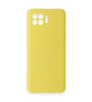 Reno 4 Lite Kılıf Nano Içi Kadife Silikon - Sarı