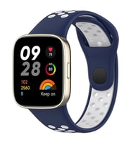 Xiaomi Redmi Watch 3 Spor Delikli Kordon (SAAT DEĞİLDİR) - Lacivert-beyaz