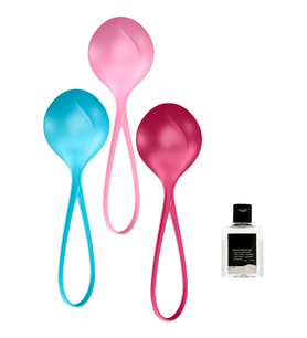 Satisfyer Strengthening Balls Yumuşak Silikon 3 Adet Kegel Egzersiz Top Seti+Jel