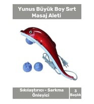 Deluxe Kolay Kullanım Zindelik Rahatlatıcı Boyun Sırt Tüm Vücut 3 Başlıklı Yunus Balığı Masaj Aleti