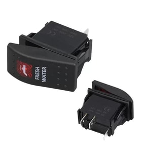 Hidrafor Sembollü Işıklı 3 Pinli On-Off 12-24V Marin Switch
