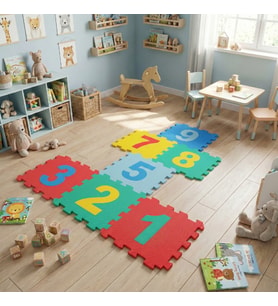 9 Parça Sayılar Puzzle Yer Matı