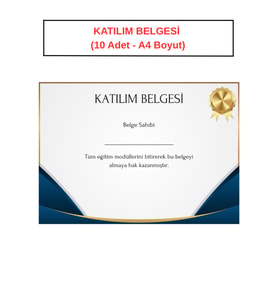 KATILIM BELGESİ  (10 Adet - A4 Boyut)