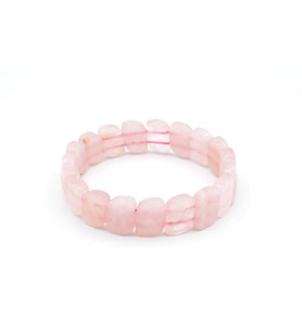 HAKİKİ DOĞAL PEMBE KUVARS BİLEKLİK 1.KALİTE 001