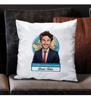 Kişiye Özel Hediye Karikatürlü En Başarılı Erkek Meteoroloji Uzmanı Yastık