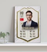 BK Gift Kişiye Özel Kanvas Tablo Futbolcu Kartı-11
