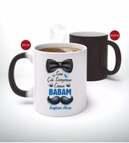 BK Gift Kişiye Özel Canım Babam Tasarımlı Sihirli Kupa Bardak-1 (Beyaz)