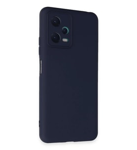 Mey İthalat® Redmi Note 12 5G Kılıf Nano içi Kadife Silikon - Lacivert