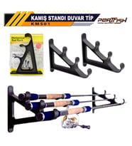 Portfish Duvara Montaj 3 Gözlü Kamış Standı