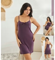 Kadın Sleep Wear 216 Kısa Gecelik (Mor)