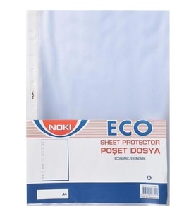 Noki A4 10'Lu Eco Delikli Plastik Poşet Dosya 4830-Eco