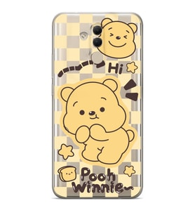 Huawei Mate 20 Lite Uyumlu Winnie The Pooh Desenli Şeffaf Telefon Kılıfı