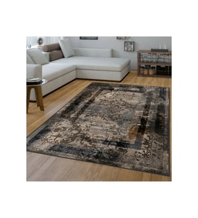 Rovigo Home Dijital Baskı Yıkanabilir Kaymaz Taban Salon Halısı RVG1548-SD280 100x200 cm (Kahverengi)