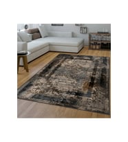Rovigo Home Dijital Baskı Yıkanabilir Kaymaz Taban Salon Halısı RVG1548-SD280 100x200 cm (Kahverengi)
