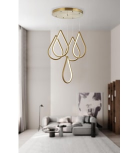 Eray Aydınlatma 4011-5 Y Eskitme Led Avize (Eskitme Altın)