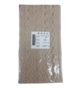Dantel Polyester Sanal Tül Bant Cappucino 14,80 Metre En 6 Cm On-1661-c