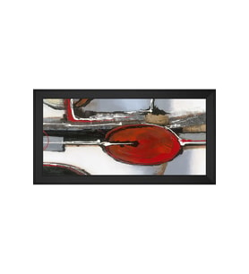 Soyut Şekiller Motifli Kanvas Tablo 50 x 70 cm Siyah Çerçeve