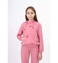 Toontoy Kız Çocuk Baskılı Sweatshirt (Gül Kurusu)