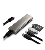 Type-C Bağlantı Adaptörü (SD, Micro SD, USB, Type-C) Çoklayıcı Çevirici Dönüştürücü Çoğaltıcı Kablo (Gri)