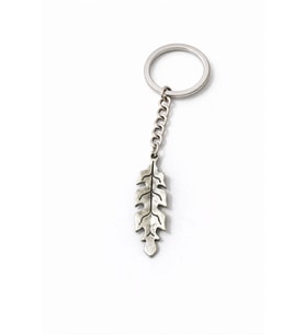Doğadan İlham Alan Yaprak İskeleti Figürlü Gümüş Renk Unisex Bohem Metal Anahtarlık