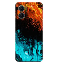 Xiaomi Redmi Note 11E Kılıf Silikon Desen Özel Seri Orange Blue Color 1665
