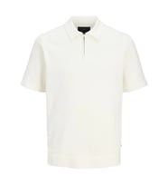 Jack & Jones 12295861 Jprblamilano Spring Knit Zip Polo Ss Sn Tişört Krem