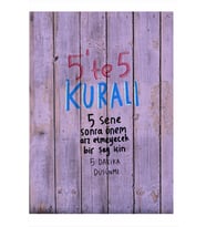 ekart 5E5 Kuralı Modern Ahşap Tablo 15cmX 22cm