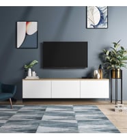 TV Sehpası Duvara Asma Norm Meşe Beyaz 160 cm