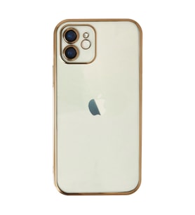 Apple İphone 12 Kılıf Razer Lensli Silikon - Gold