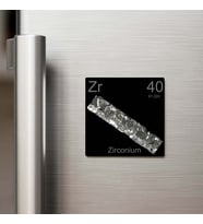 Zirconium (Zirkonyum) Elementi – Buzdolap Magneti – 9x9 cm