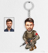 Kişiye Özel Polis Tasarımlı Karikatür Anahtarlık 1