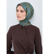 Armine Saf İpek Sura Eşarp-2026 İlkbahar-Yaz- 952200D (Petrol Mavisi)