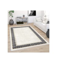 Rovigo Home Dijital Baskı Yıkanabilir Kaymaz Taban Salon Halısı RVG0423 (Krem)
