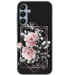 Galaxy A25 Kılıf HD Desen Baskılı Kılıf - Retro Çiçek 1