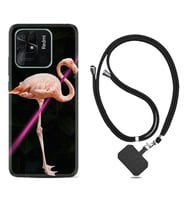 Xiaomi Redmi Note 7 8 9 Pro 10 2022 10 Pro 10S Kılıf Boyun Askılı Silikon Line Filamingo 1776